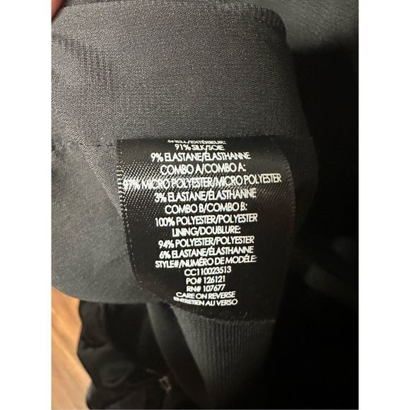 Alice & Olivia Katrice Silk Black Long Sleeve Puff Mini Dress Sz‎ 12 Women's - Picture 8 of 8